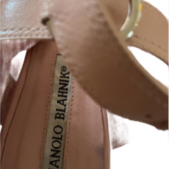 Manolo Blahnik Blush Strappy Heels - Picture 3 of 5